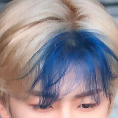 blue hair.